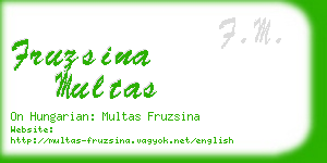 fruzsina multas business card